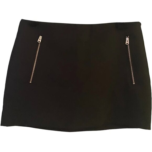 NEW - Wilfred (Aritzia) - Black Mini Skirt with Zippers - size 6 - Picture 1 of 8